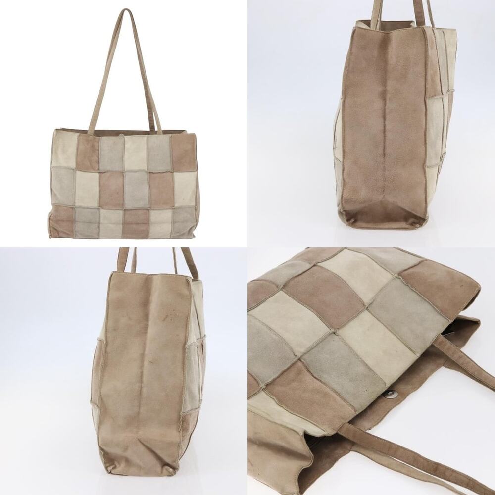 Chanel Patchwork Tote Bag Suede Beige CC - Picture 3 of 7